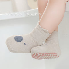 Toddler Combed Cotton Non-Slip Floor Socks (0-5 Years)