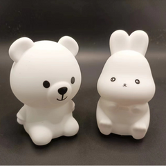 Adorable Rabbit & Bear Silicone Lamp