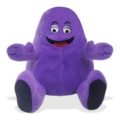 BeyondNice Grimace Shake Yellow Hat Burger Busters Shake Plushies Plush Toy Plushie Stuffed Animal Toy Game Doll Toddlers Toys (Purple-1)