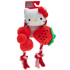 Hello Kitty and Friends Strawberry Bow Plush Rope - 22-Inch Durable Rope Attached to Three Soft Plushies