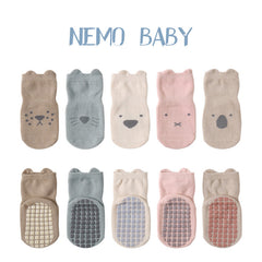 Toddler Combed Cotton Non-Slip Floor Socks (0-5 Years)